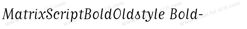 MatrixScriptBoldOldstyle Bold字体转换